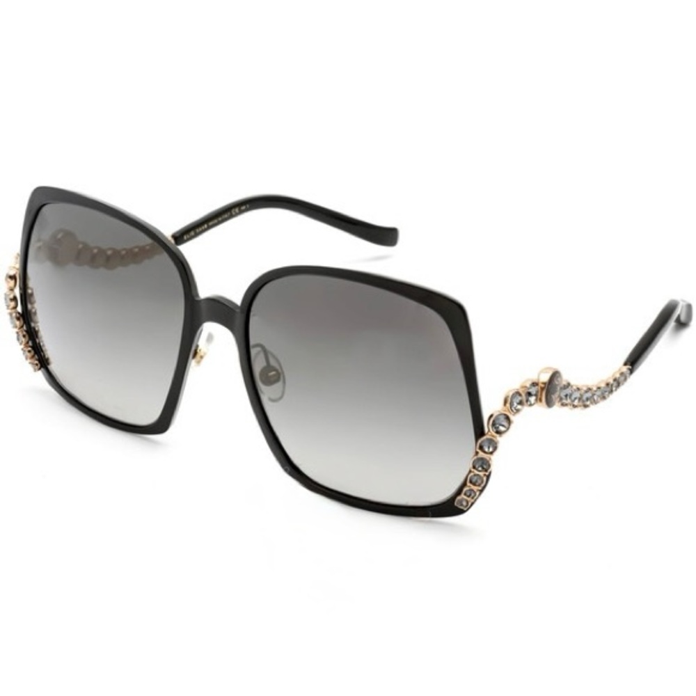 Elie Saab Black & Gold Sunglasses NWT with Case